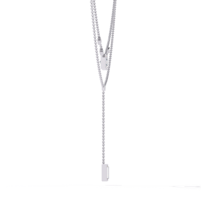 Metro Stream Geometric Lariat Lab Grown Diamond Necklace