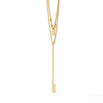 Metro Stream Geometric Lariat Lab Grown Diamond Necklace