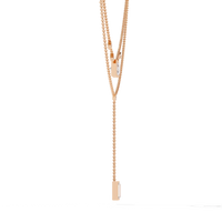 Metro Stream Geometric Lariat Lab Grown Diamond Necklace - Ophiratbf