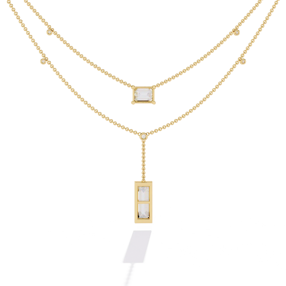 Urbane Duo Lariat Lab Grown Diamond Necklace - Ophiratbf