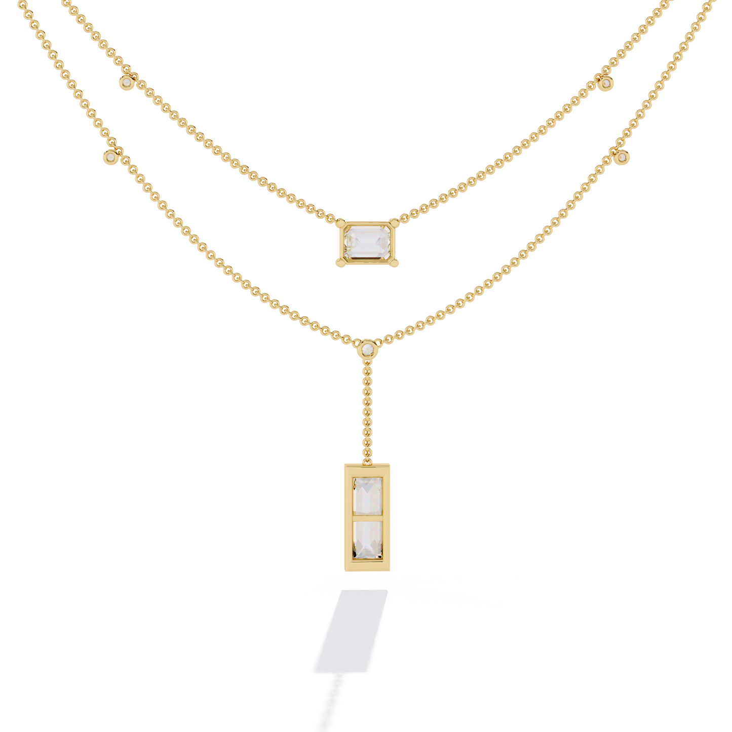 urbane duo lariat lab grown diamond necklace