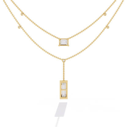 Urbane Duo Lariat Lab Grown Diamond Necklace