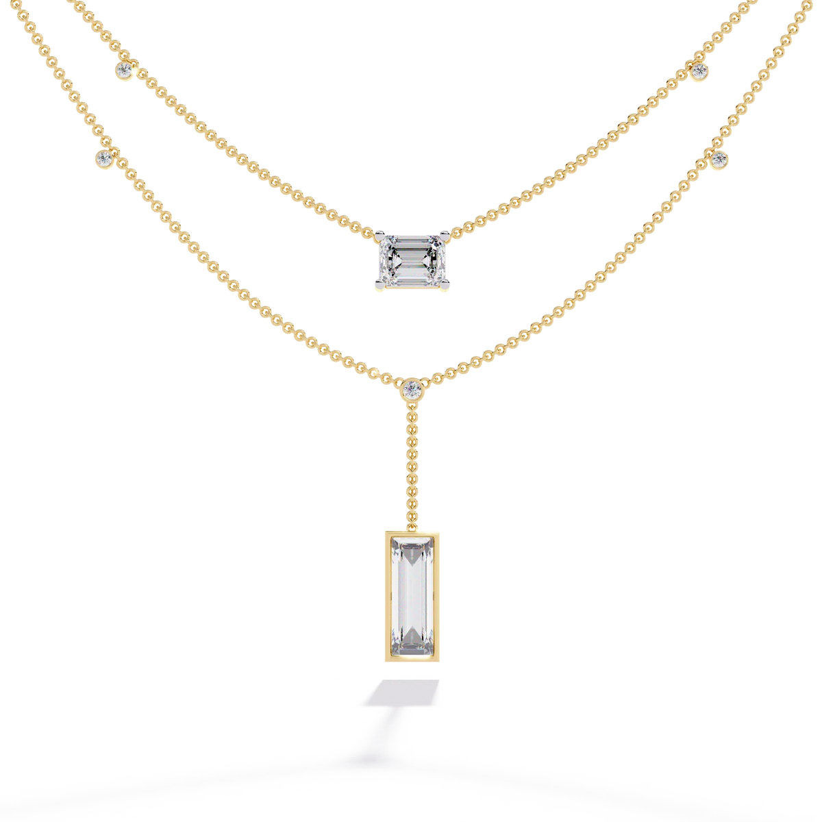 Urbane Duo Lariat Lab Grown Diamond Necklace - Ophiratbf