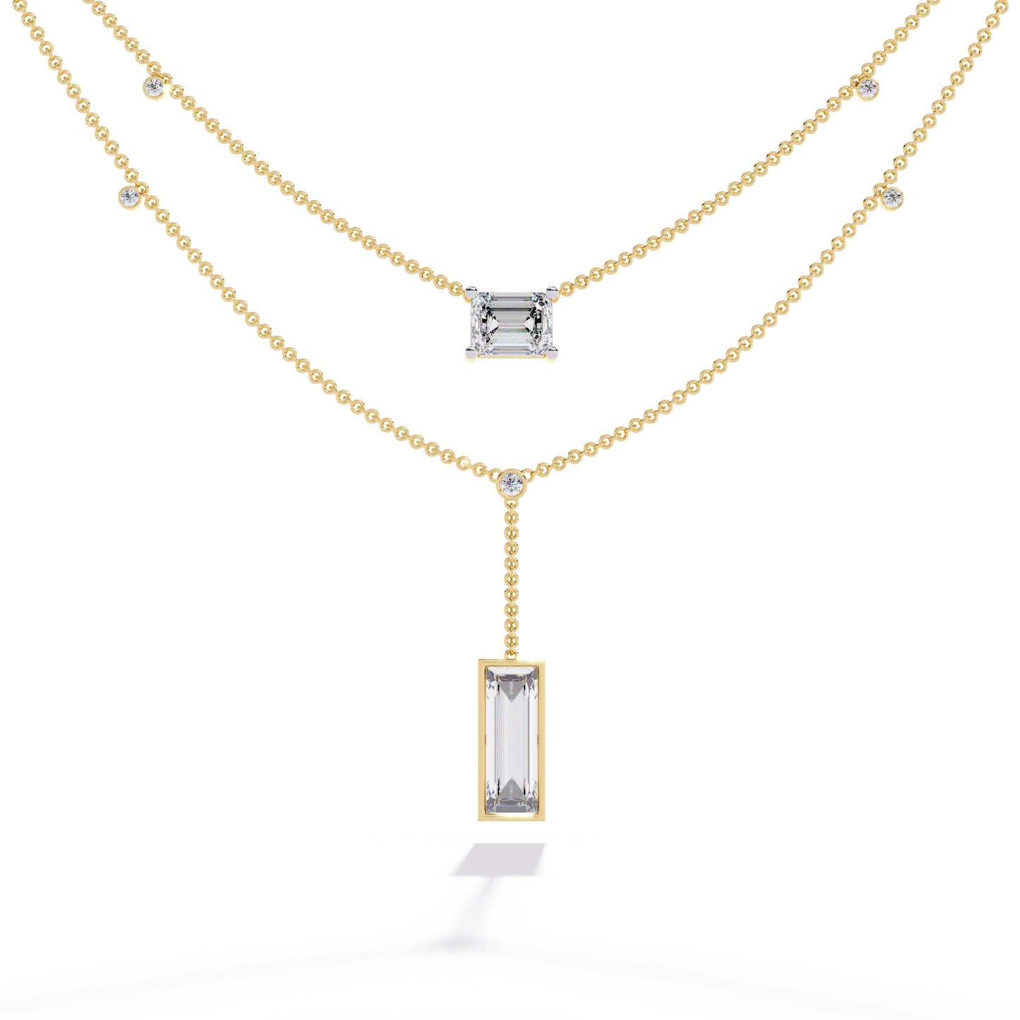 urbane duo lariat lab grown diamond necklace
