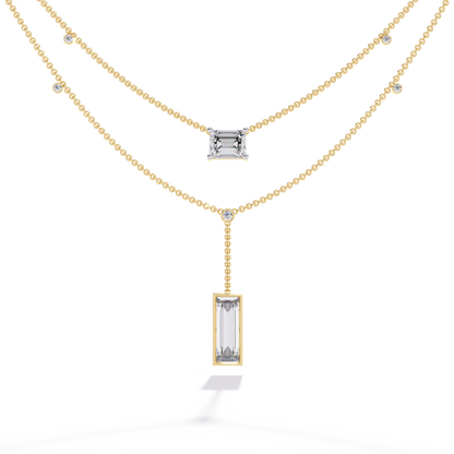 Urbane Duo Lariat Lab Grown Diamond Necklace