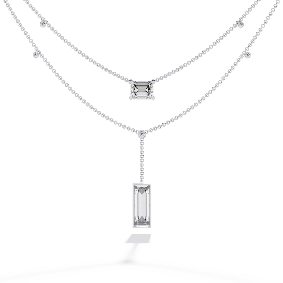 Urbane Duo Lariat Lab Grown Diamond Necklace - Ophiratbf
