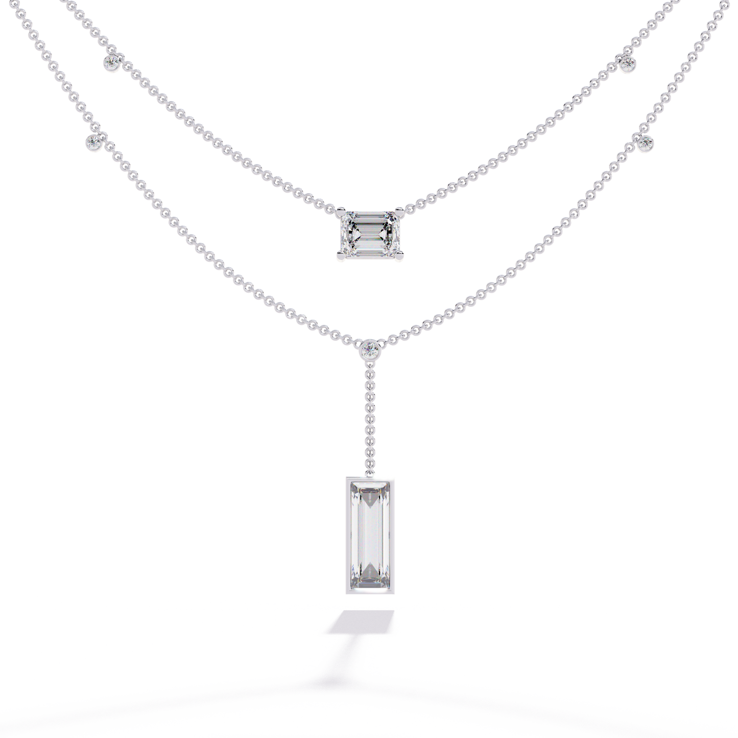 urbane duo lariat lab grown diamond necklace
