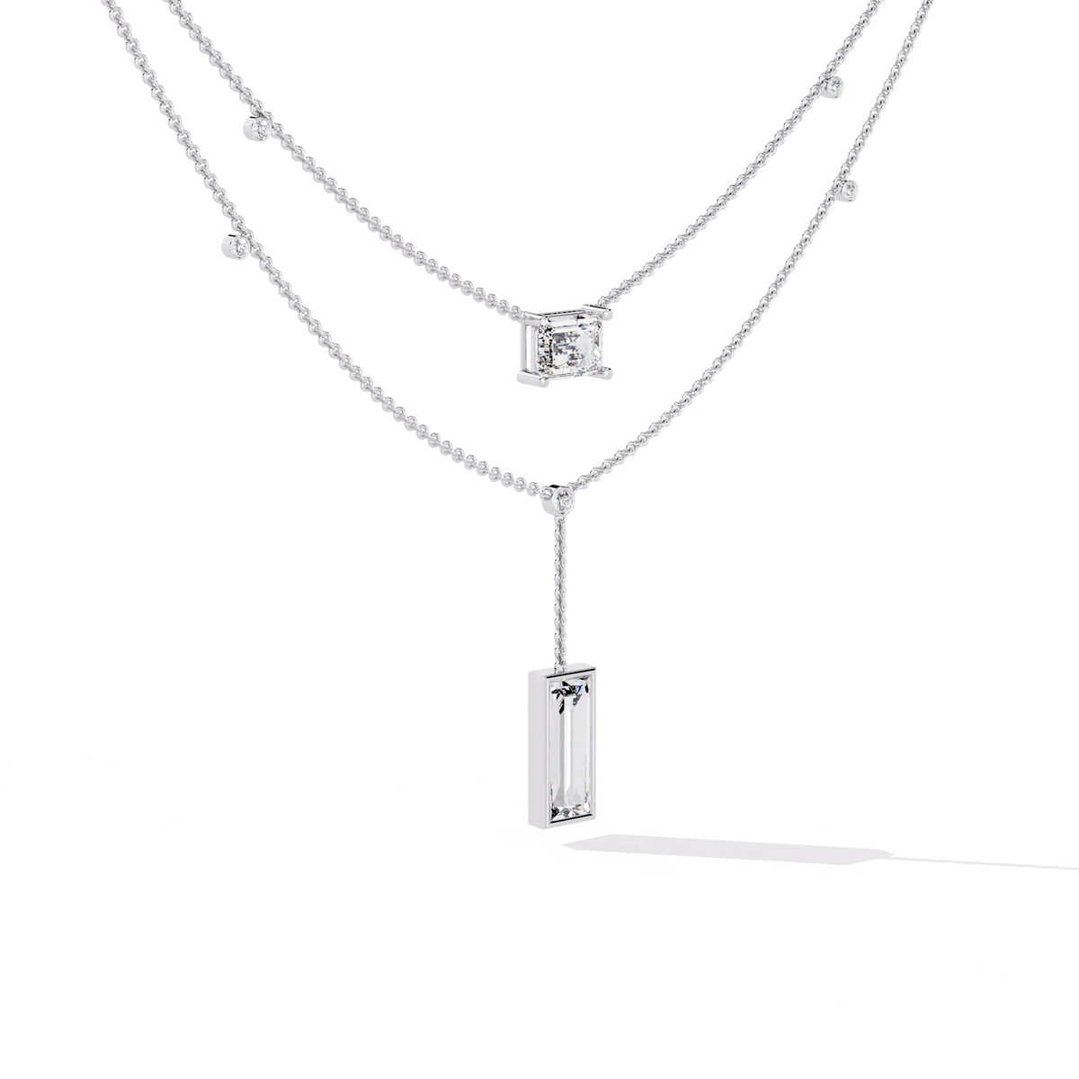 Urbane Duo Lariat Lab Grown Diamond Necklace - Ophiratbf