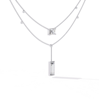 Urbane Duo Lariat Lab Grown Diamond Necklace - Ophiratbf