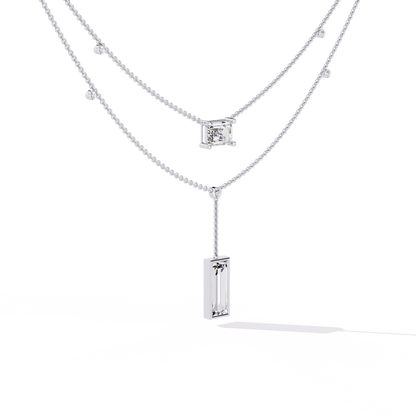 Urbane Duo Lariat Lab Grown Diamond Necklace