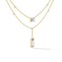 Urbane Duo Lariat Lab Grown Diamond Necklace - Ophiratbf