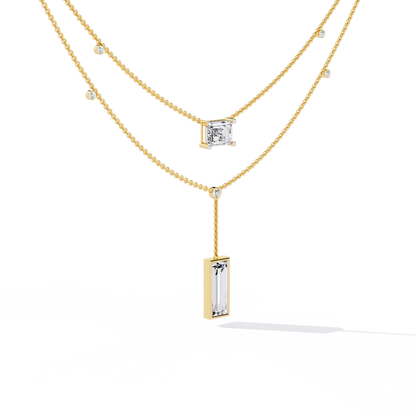 Urbane Duo Lariat Lab Grown Diamond Necklace