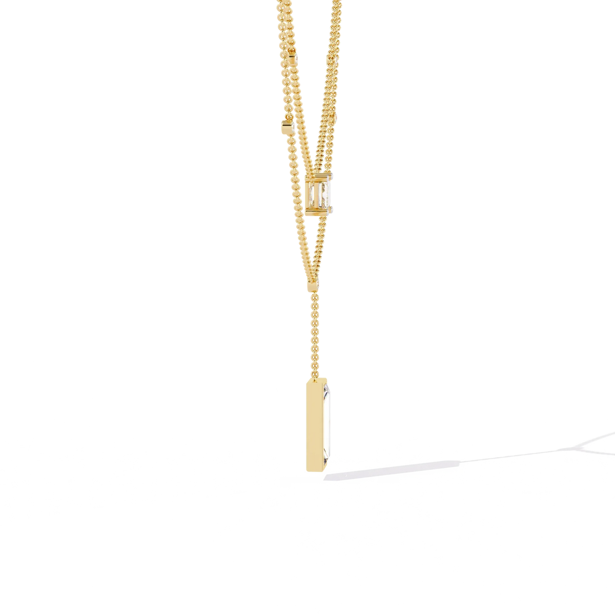 Urbane Duo Lariat Lab Grown Diamond Necklace - Ophiratbf