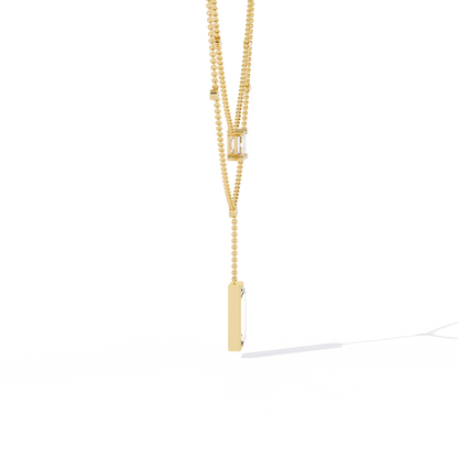 Urbane Duo Lariat Lab Grown Diamond Necklace
