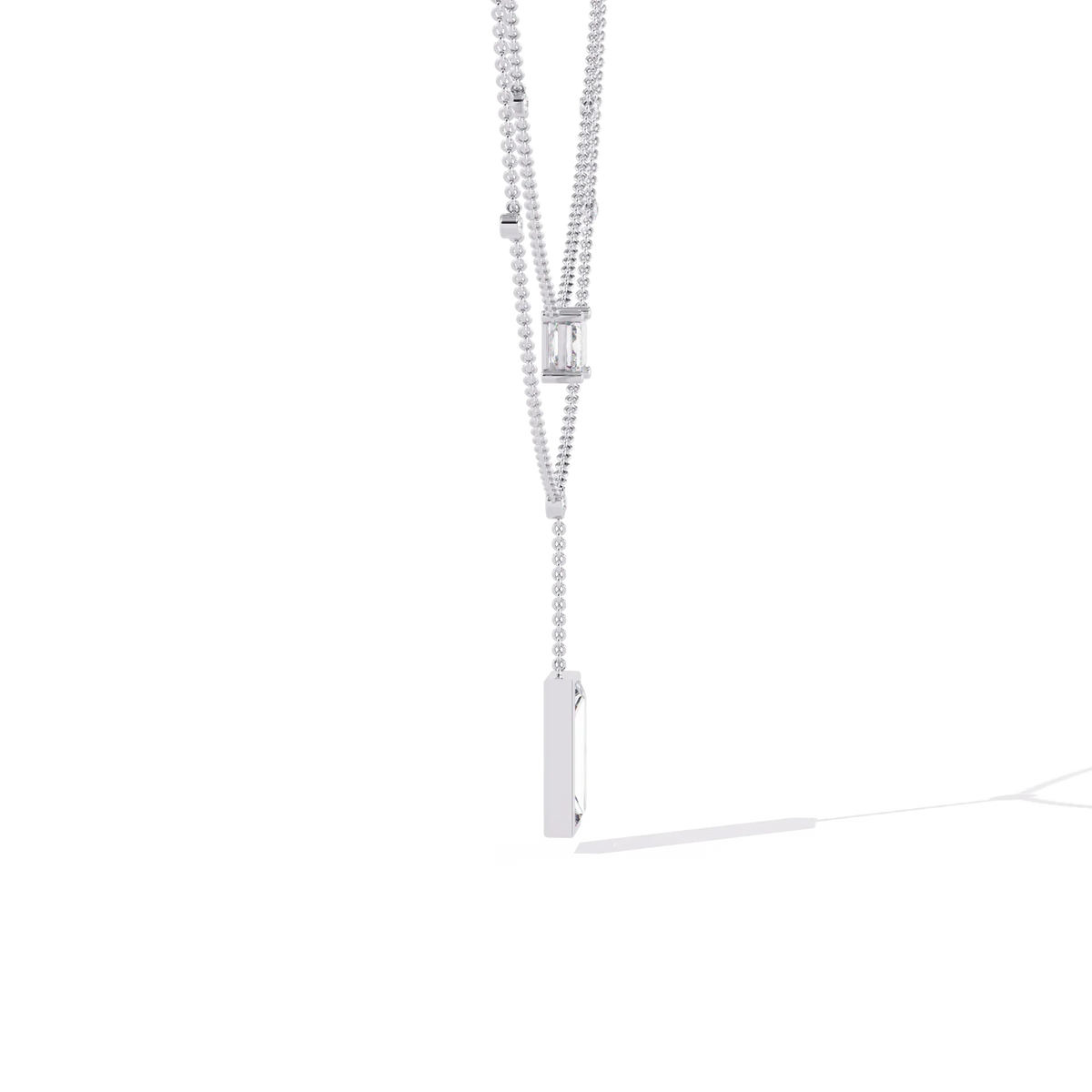 Urbane Duo Lariat Lab Grown Diamond Necklace - Ophiratbf