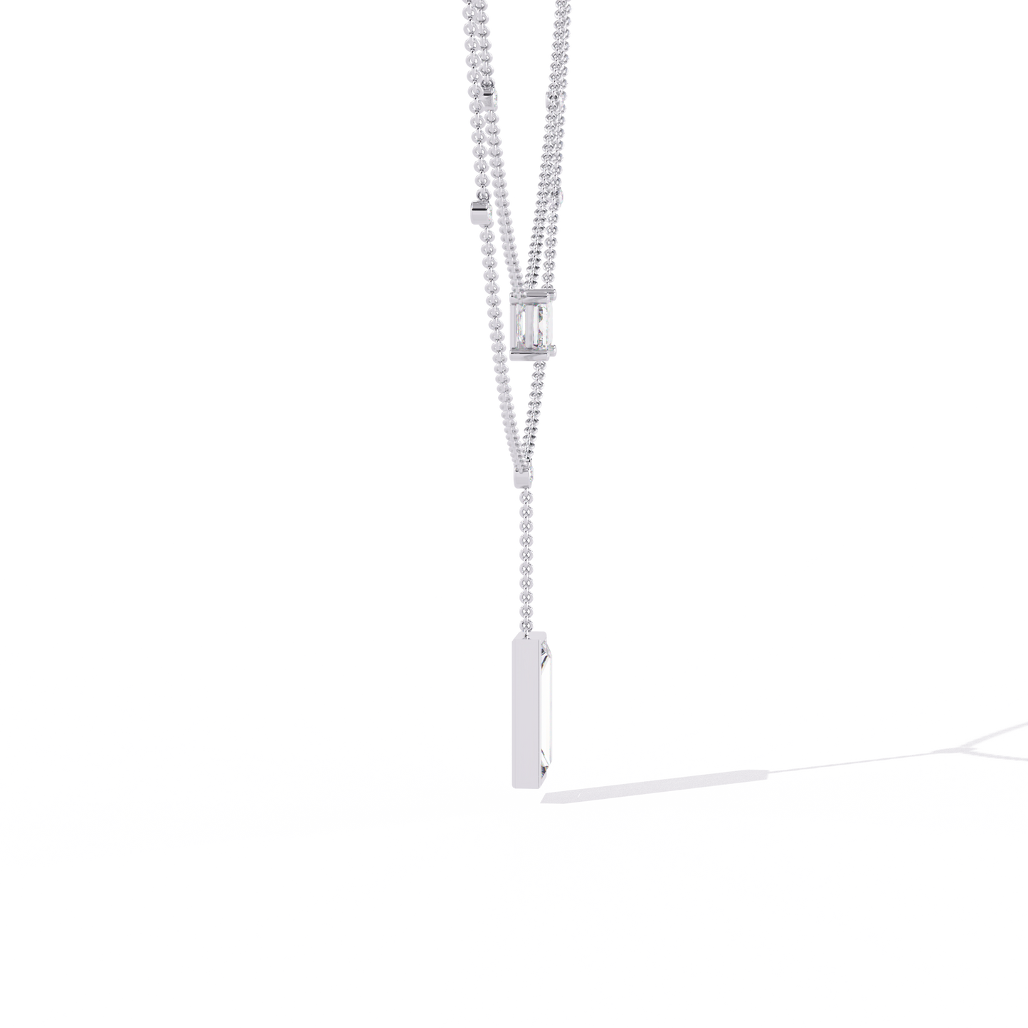 urbane duo lariat lab grown diamond necklace
