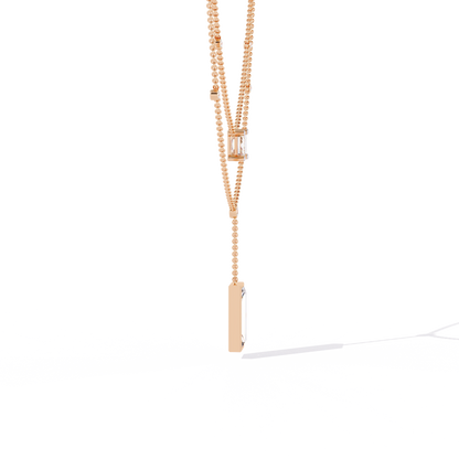 Urbane Duo Lariat Lab Grown Diamond Necklace