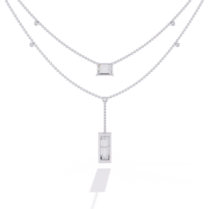 Urbane Duo Lariat Lab Grown Diamond Necklace