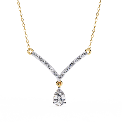 Viveur Pear Drop Lab Grown Diamond Necklace