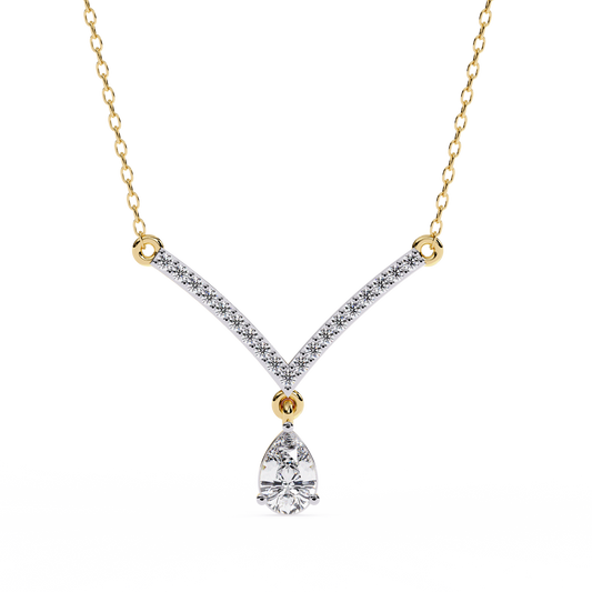 Viveur Pear Drop Lab Grown Diamond Necklace