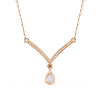 Viveur Pear Drop Lab Grown Diamond Necklace - Ophiratbf