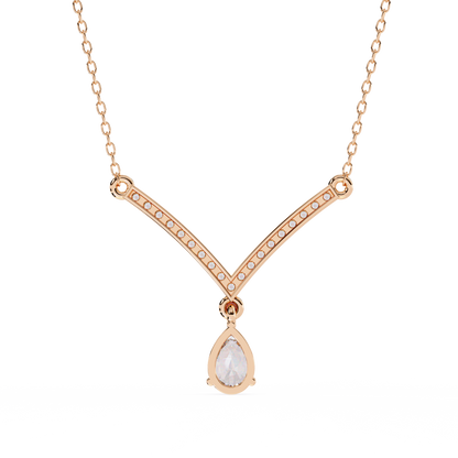Viveur Pear Drop Lab Grown Diamond Necklace