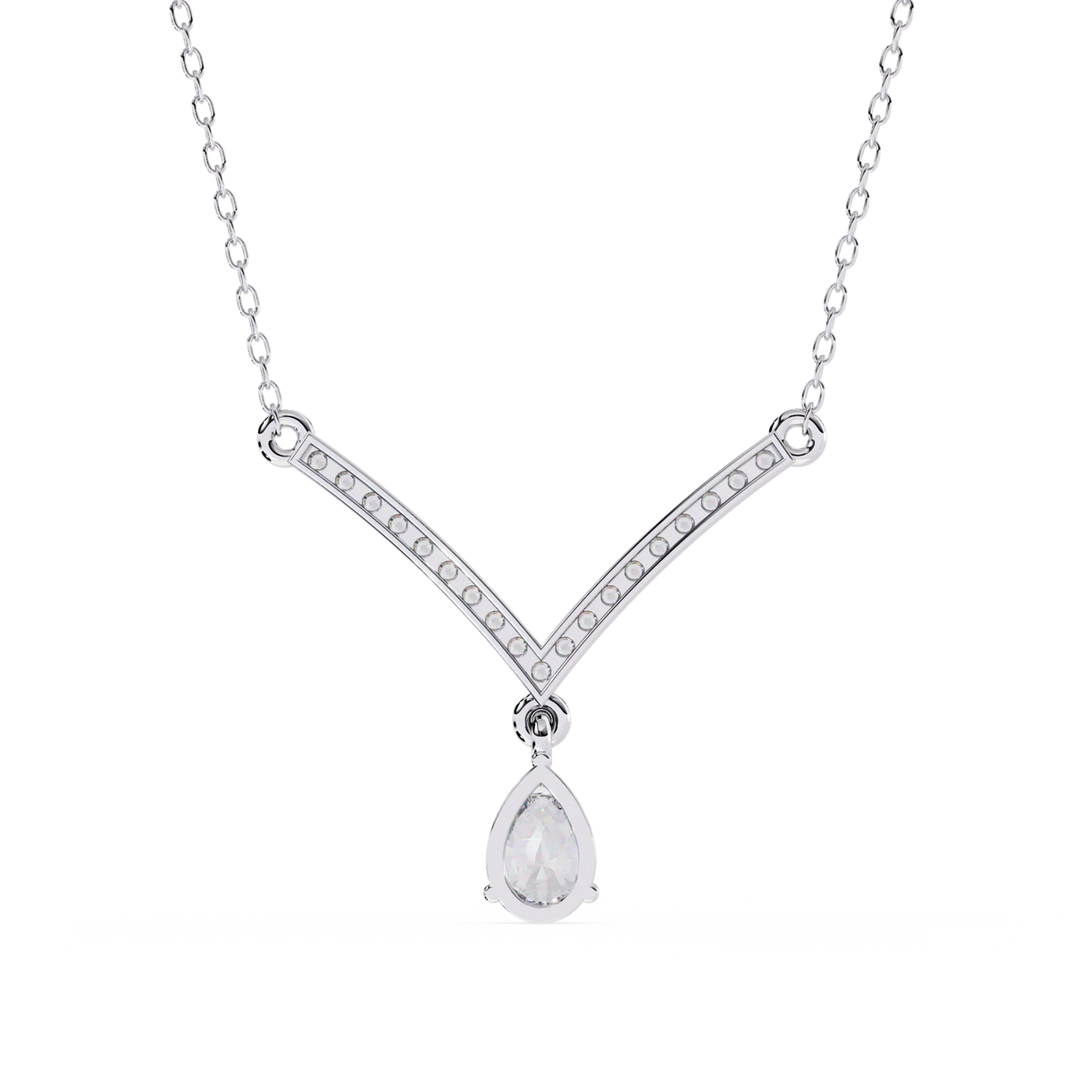 Viveur Pear Drop Lab Grown Diamond Necklace - Ophiratbf