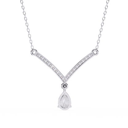 Viveur Pear Drop Lab Grown Diamond Necklace