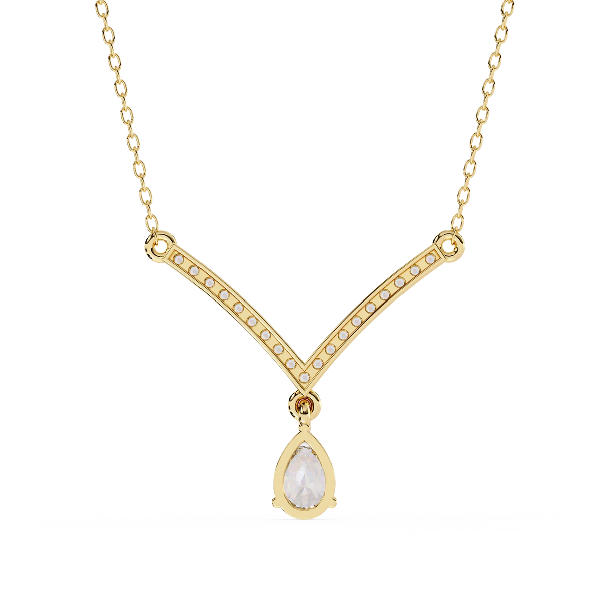 Viveur Pear Drop Lab Grown Diamond Necklace - Ophiratbf