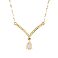 Viveur Pear Drop Lab Grown Diamond Necklace - Ophiratbf