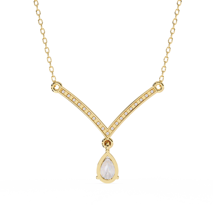 Viveur Pear Drop Lab Grown Diamond Necklace