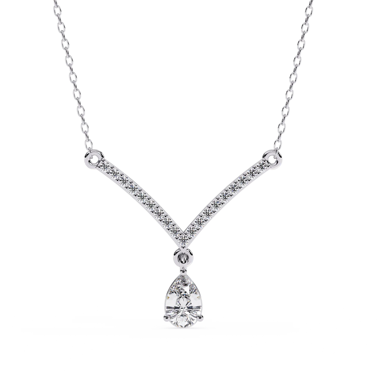 Viveur Pear Drop Lab Grown Diamond Necklace - Ophiratbf