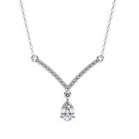 Viveur Pear Drop Lab Grown Diamond Necklace - Ophiratbf