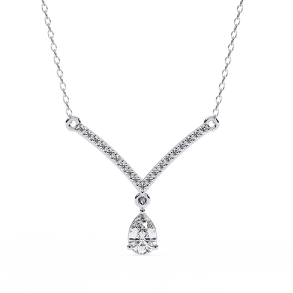 Viveur Pear Drop Lab Grown Diamond Necklace