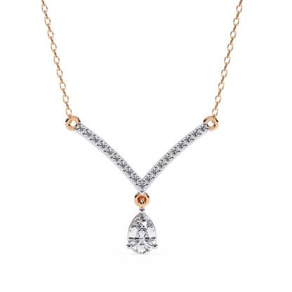 Viveur Pear Drop Lab Grown Diamond Necklace