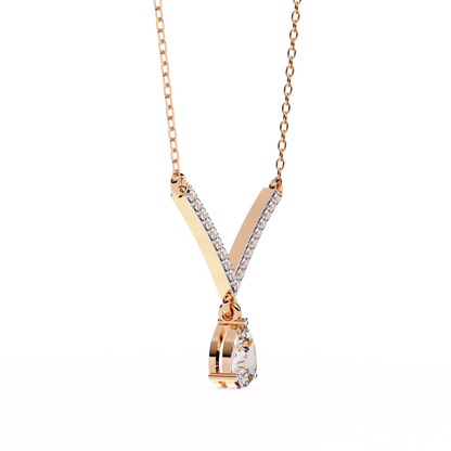 Viveur Pear Drop Lab Grown Diamond Necklace