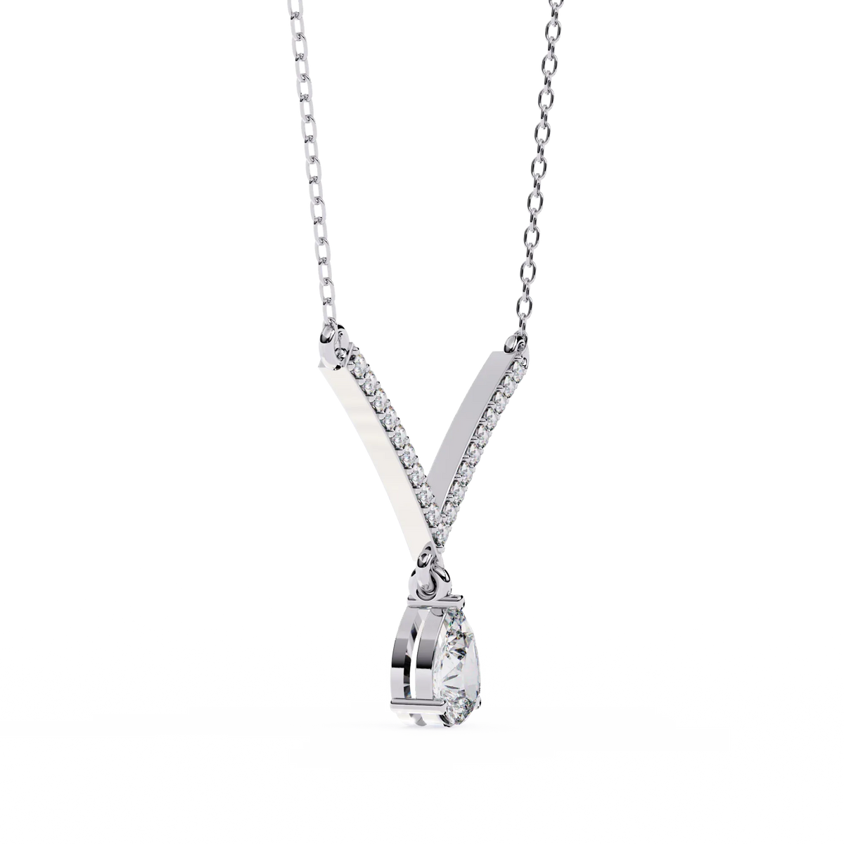 Viveur Pear Drop Lab Grown Diamond Necklace - Ophiratbf