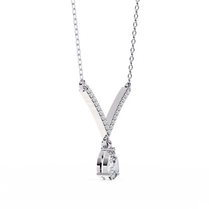 Viveur Pear Drop Lab Grown Diamond Necklace