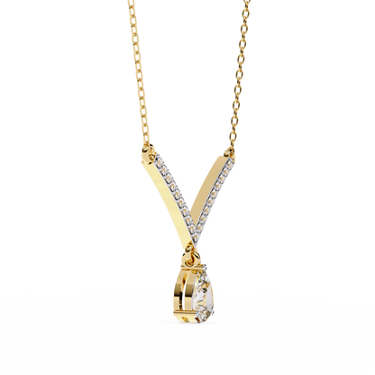 Viveur Pear Drop Lab Grown Diamond Necklace
