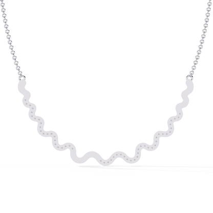 Celestia Wave Pavé Lab Grown Diamond Necklace