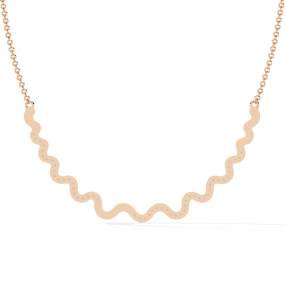 Celestia Wave Pavé Lab Grown Diamond Necklace