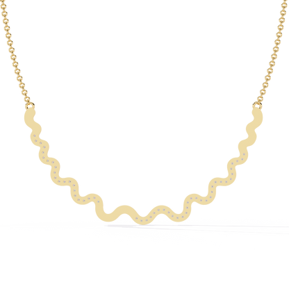 Celestia Wave Pavé Lab Grown Diamond Necklace