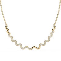 Celestia Wave Pavé Lab Grown Diamond Necklace - Ophiratbf