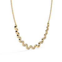 Celestia Wave Pavé Lab Grown Diamond Necklace - Ophiratbf