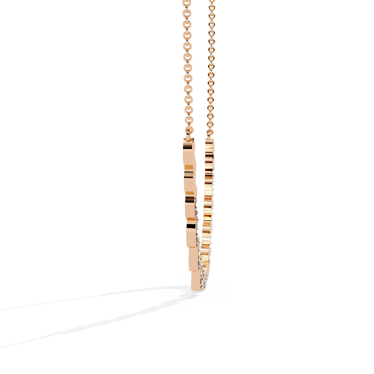 Celestia Wave Pavé Lab Grown Diamond Necklace - Ophiratbf