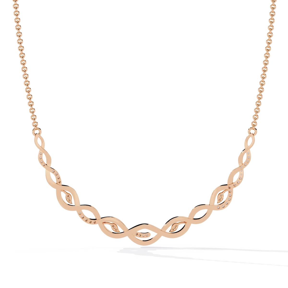 Aurelia Vine Twist Lab Grown Diamond Necklace - Ophiratbf