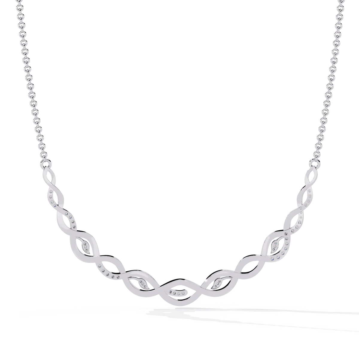 Aurelia Vine Twist Lab Grown Diamond Necklace - Ophiratbf