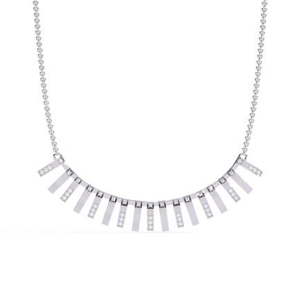 Solar Flare Fringe Lab Grown Diamond Necklace