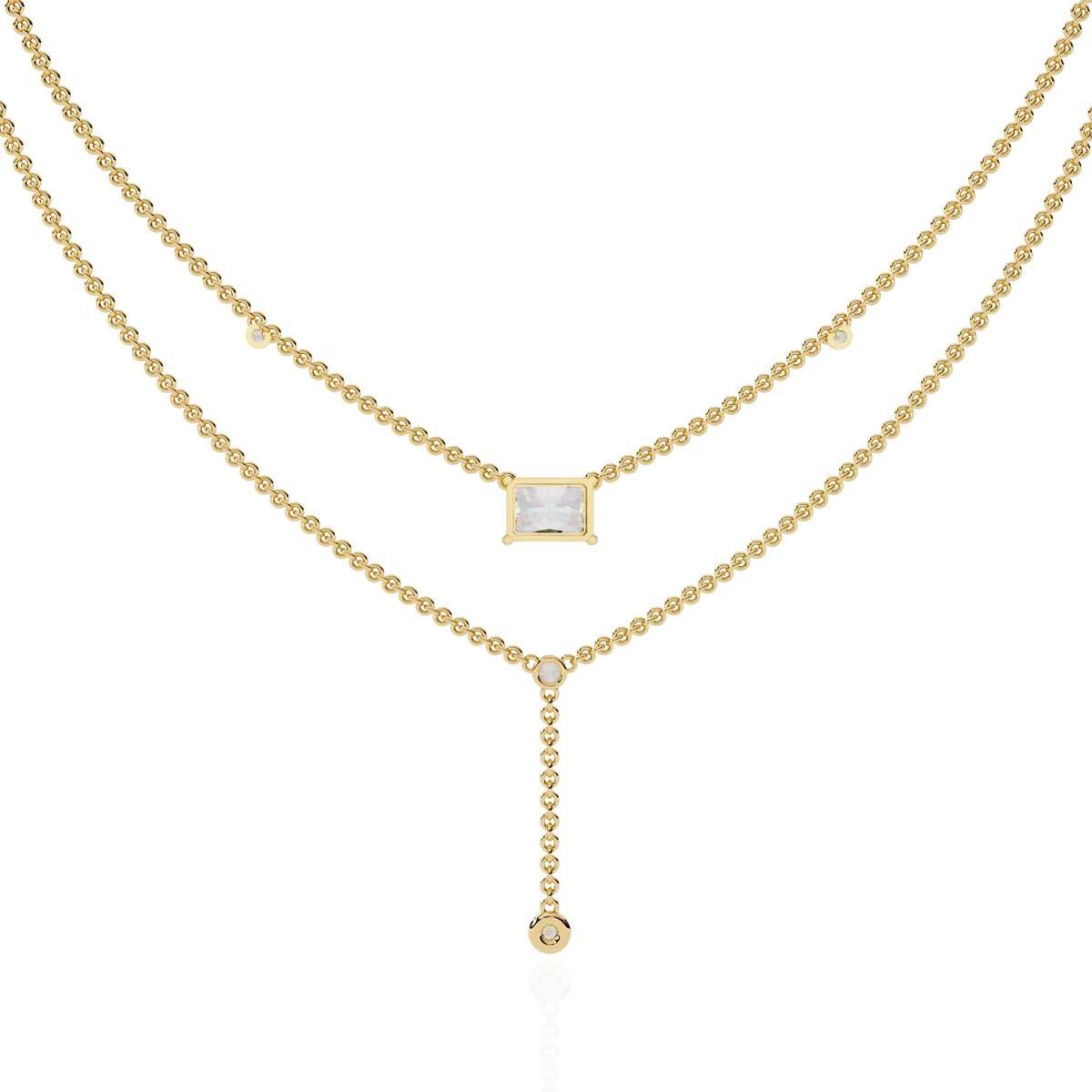 Nouveau Princess Lariat Lab Grown Diamond Necklace - Ophiratbf