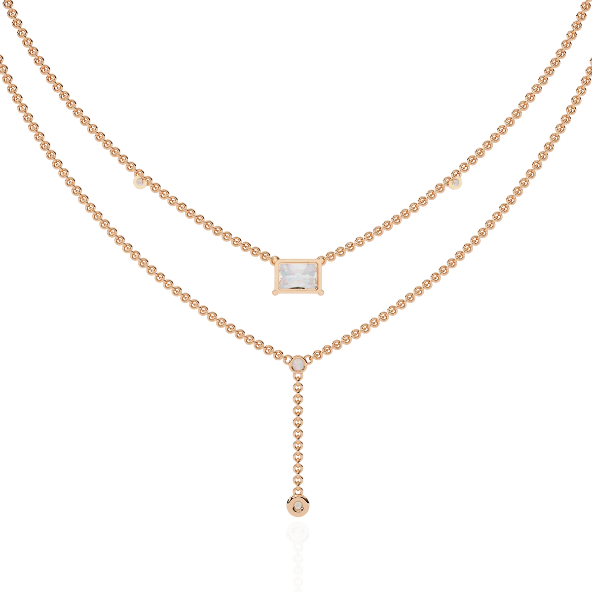 Nouveau Princess Lariat Lab Grown Diamond Necklace - Ophiratbf